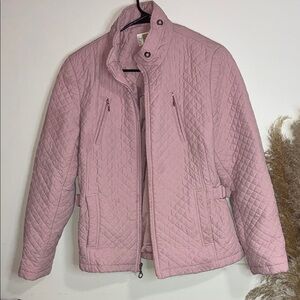 Gallery Quilted Light Pink Puffer Jacket
